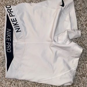 White nike pro spandex